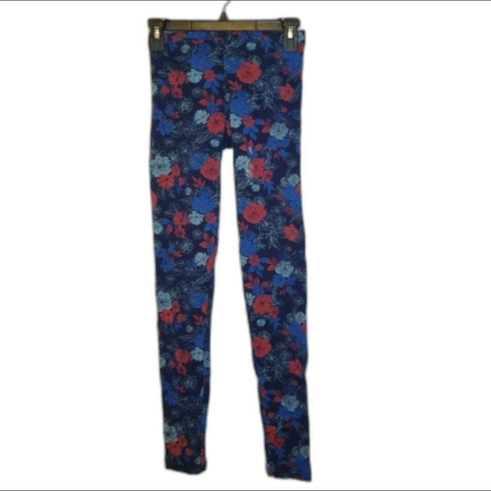 Arizona Jean Company Small Blue Floral Leggings NWT